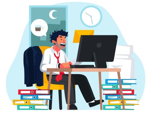 Overwork Vector Illustration