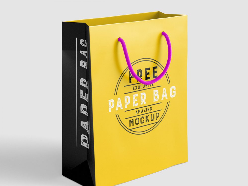 Paper Shopping Bag Mockup