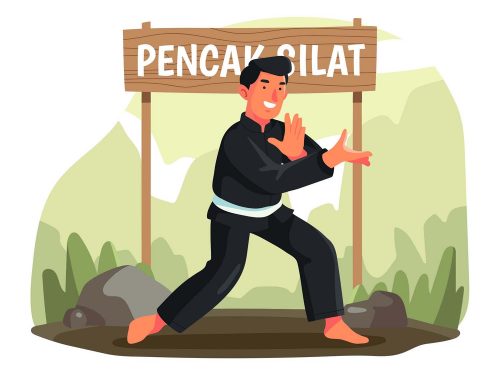 Pencak Silat Vector Illustration