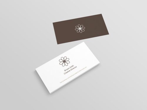 Perspective Business Cards Mockup