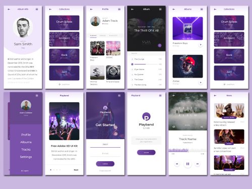 Playband Free iOS UI Kit