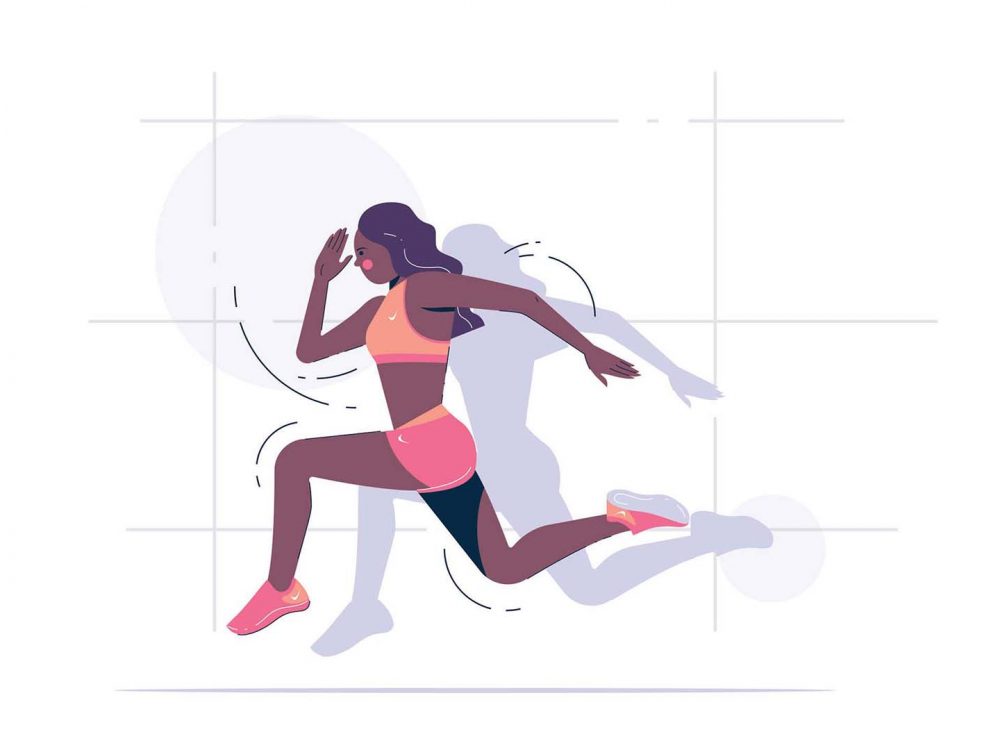 Running Girl Illustration