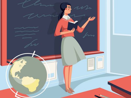 School Teacher Vector Illustration (AI)