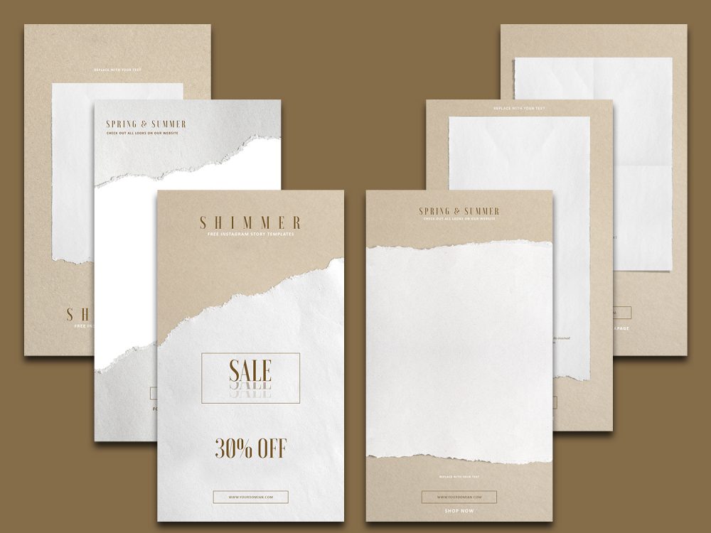 Shimmer – Free Instagram Stories Templates PSD