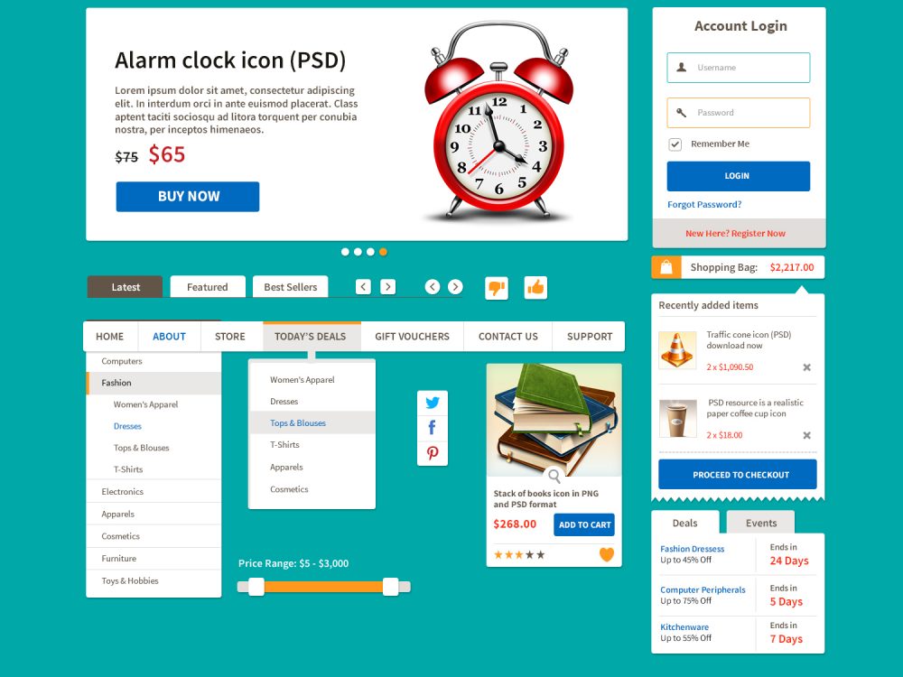 Simple E-Commerce UI Kit