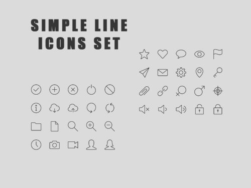 Simple Line Icons Set Vol.1
