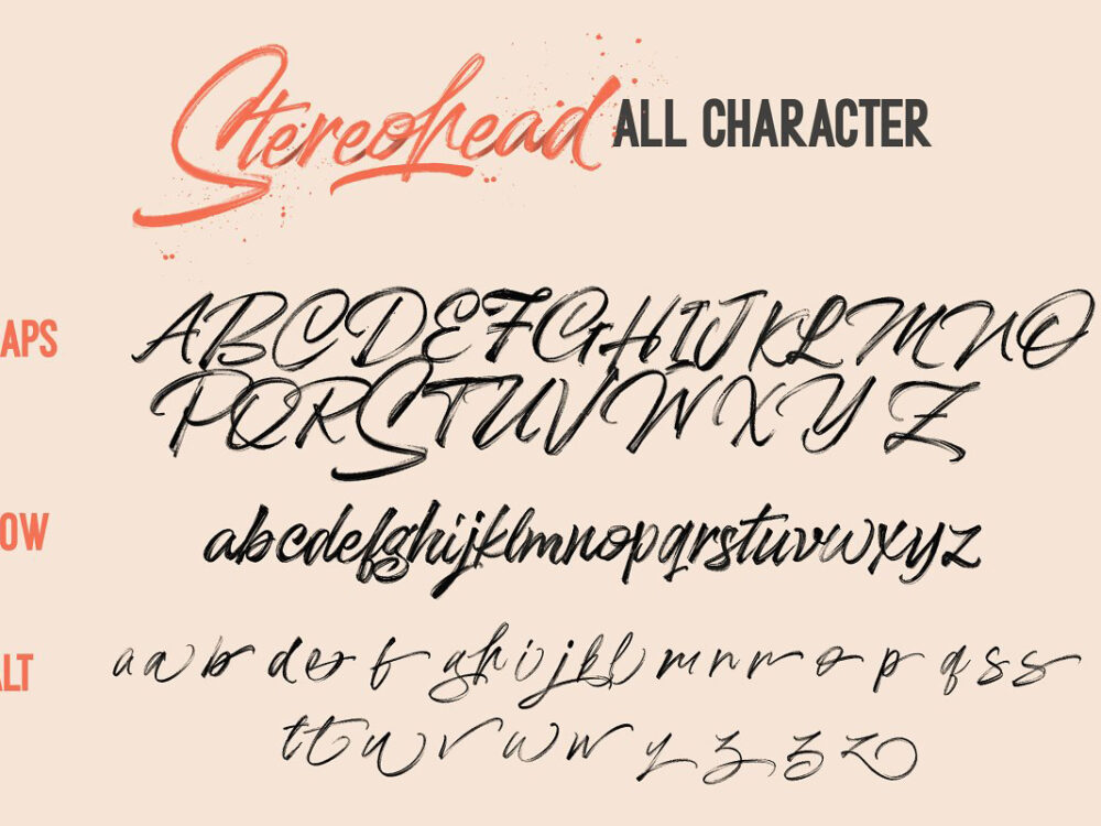 Stereohead Brush Lettering Font