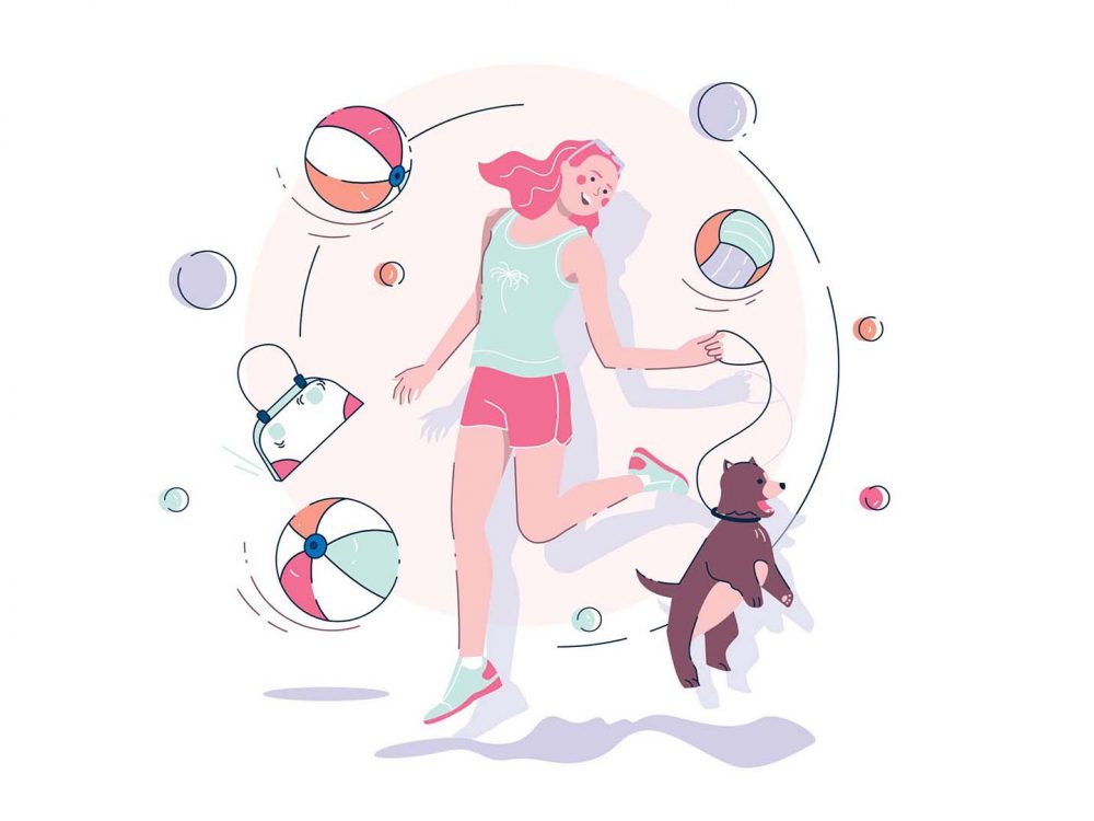 Summer Girl Illustration