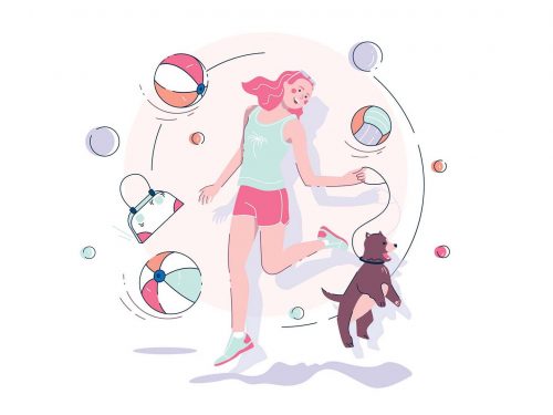 Summer Girl Illustration