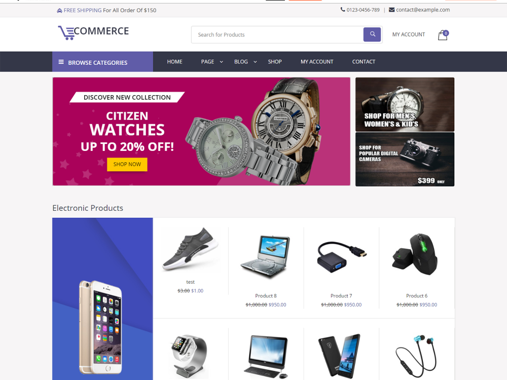 Supermarket Ecommerce FREE Theme
