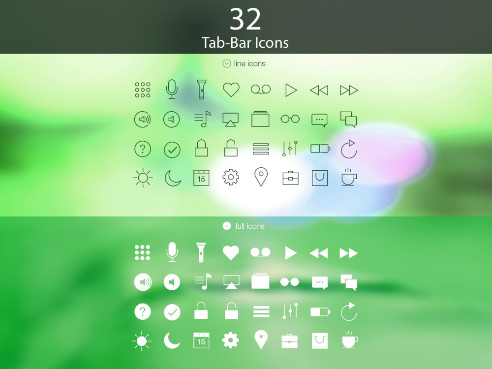 Tab Bar Icons iOS 7 Vol2