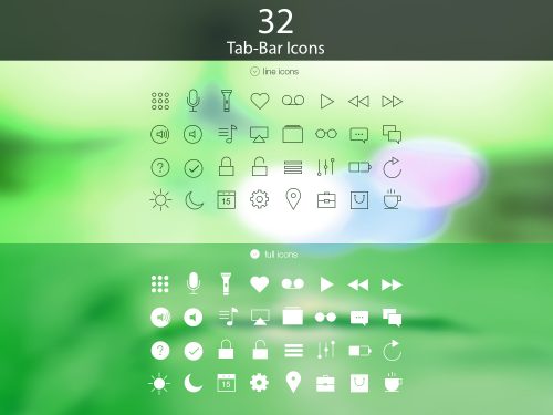 Tab Bar Icons iOS 7 Vol2
