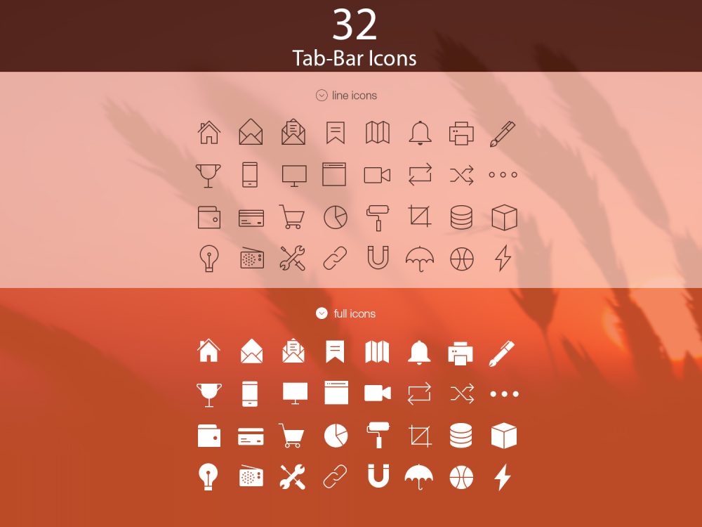 Tab Bar Icons iOS 7 Vol3