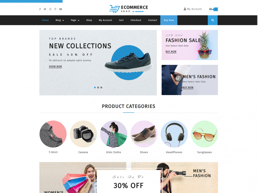 VW eCommerce Store WordPress Theme