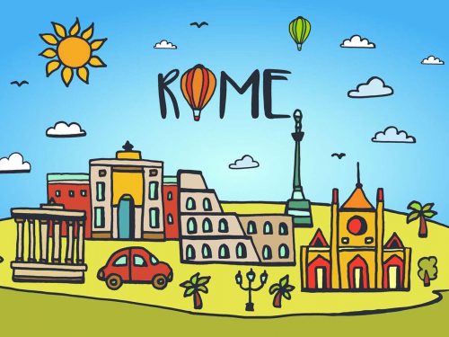 Vector Illustration of Rome City