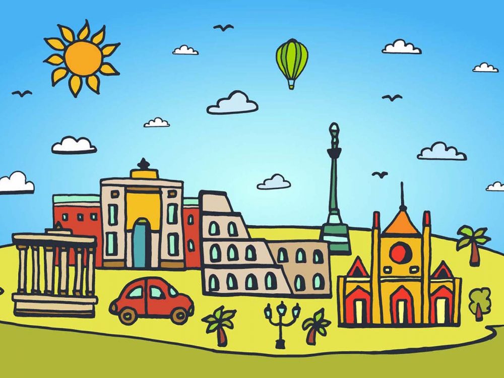 Vector Illustration of Rome City
