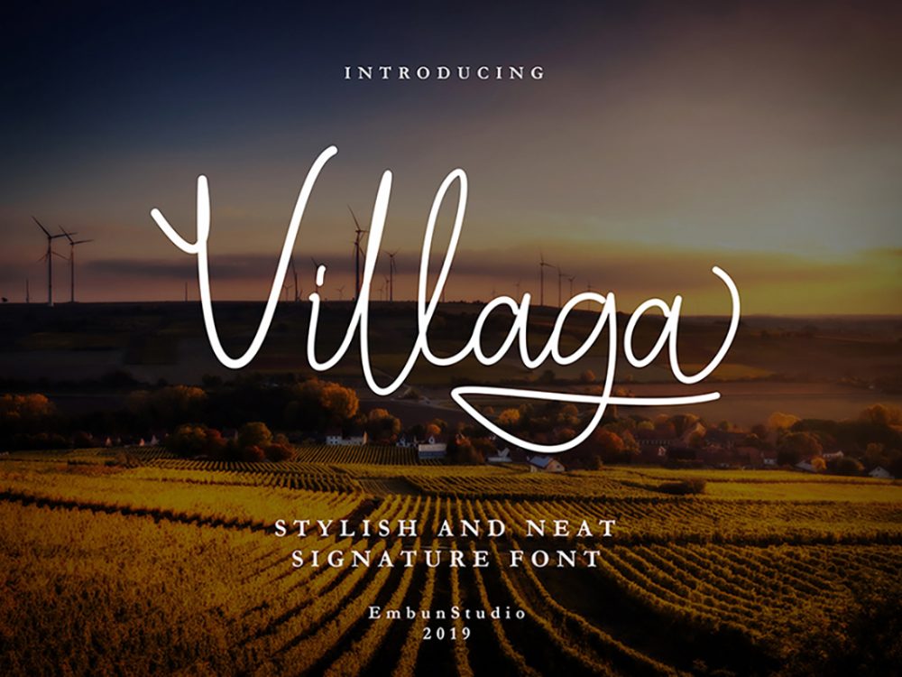 Villaga Stylish Signature Font