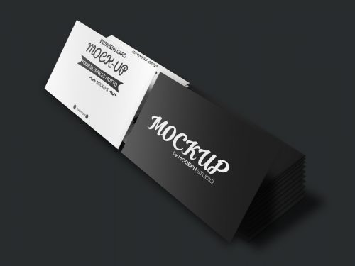 2 Free PSD Business Card Mockups In Stacks