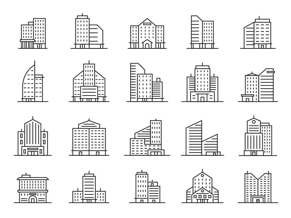 20 Free Building Vector Icons