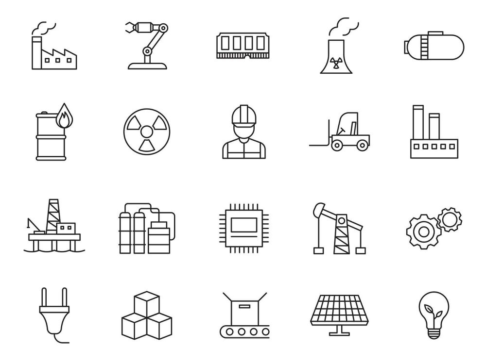 20 Free Industrial Vector Icons