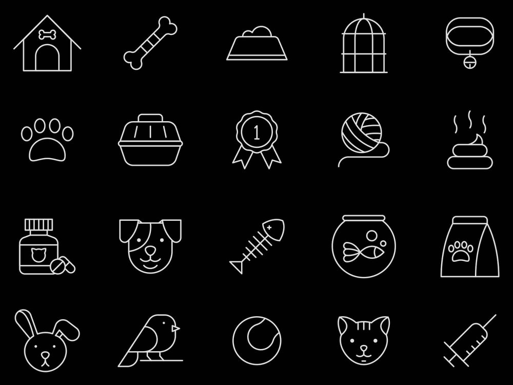 20 Free Pets Vector Icons