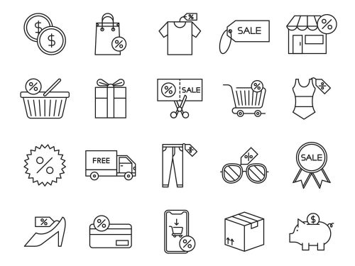 20 Free Sale Vector Icons