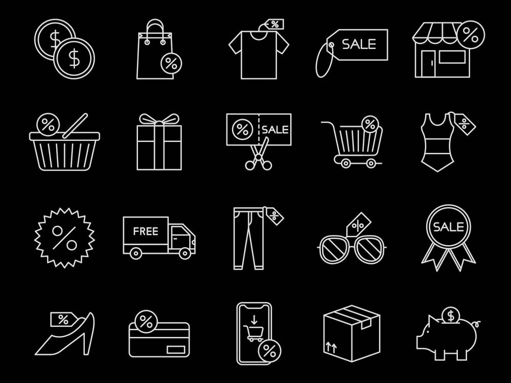 20 Free Sale Vector Icons