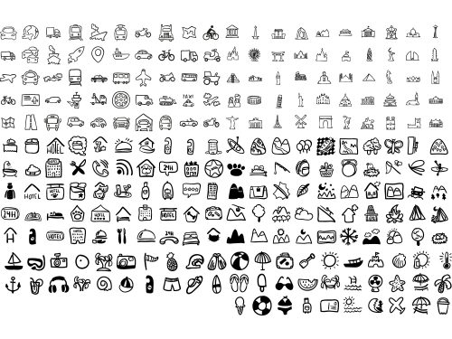 250 Holidays & Travel Icons Pack