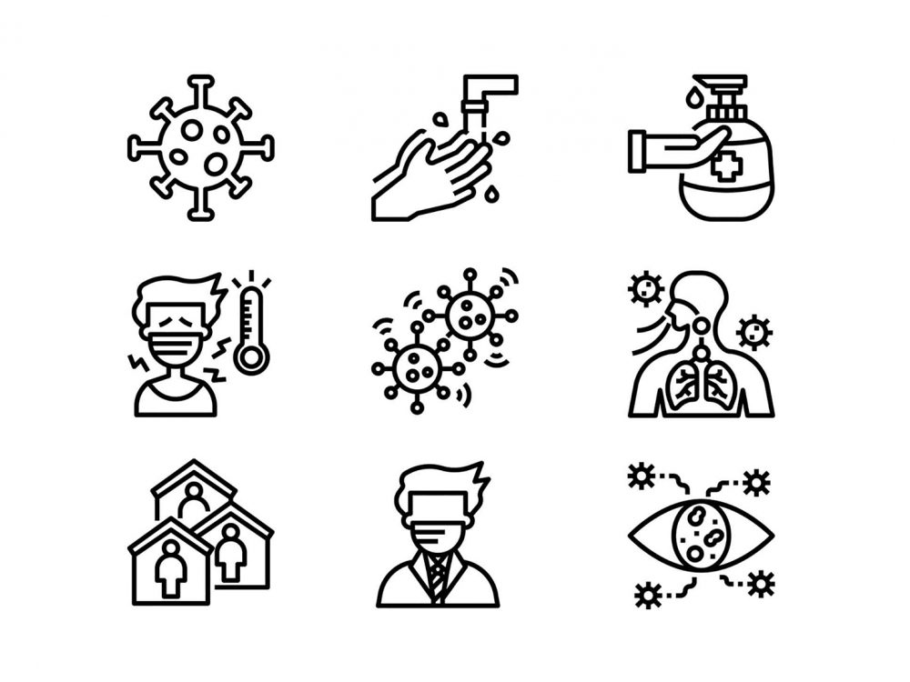 30 Free Outline Coronavirus Icons