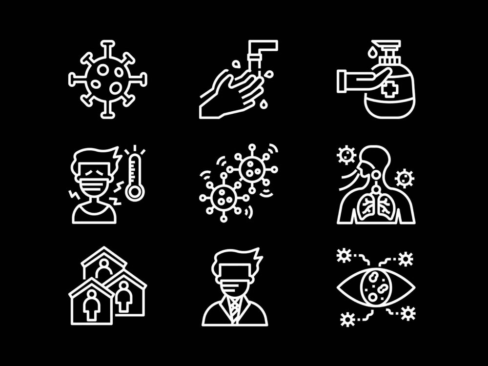 30 Free Outline Coronavirus Icons