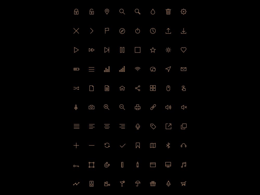 80 Crispy Stroke Icons