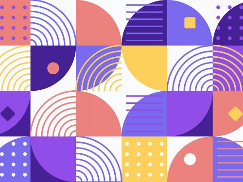 Abstract Geometric Mural Background