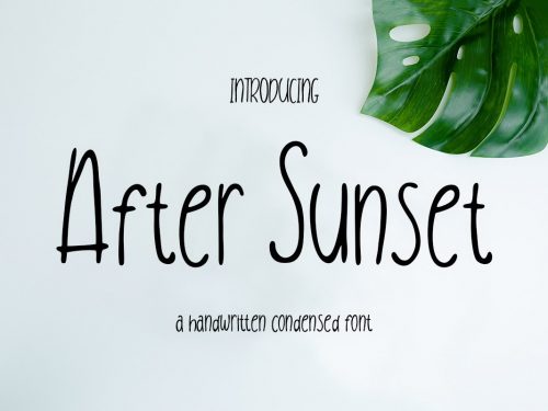 After Sunset Handwritten Condensed Font
