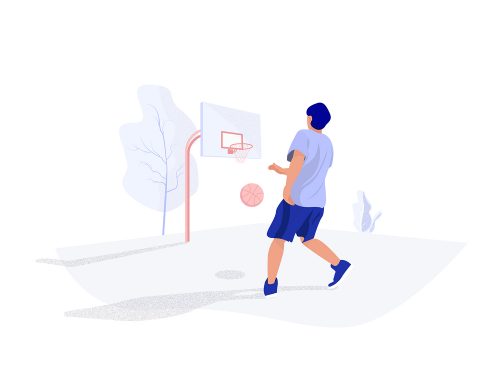 Basketball Player Illustration