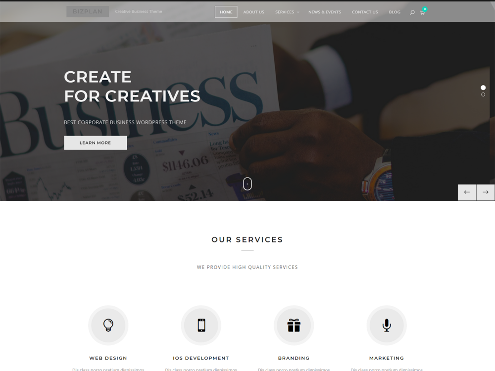 Bizplan WordPress Theme