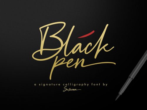 Black Pen Script Free Demo