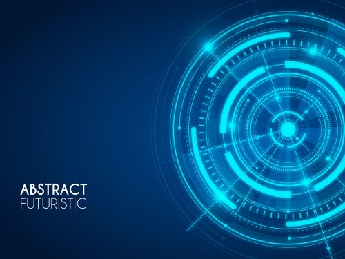 Blue Abstract Futuristic Background