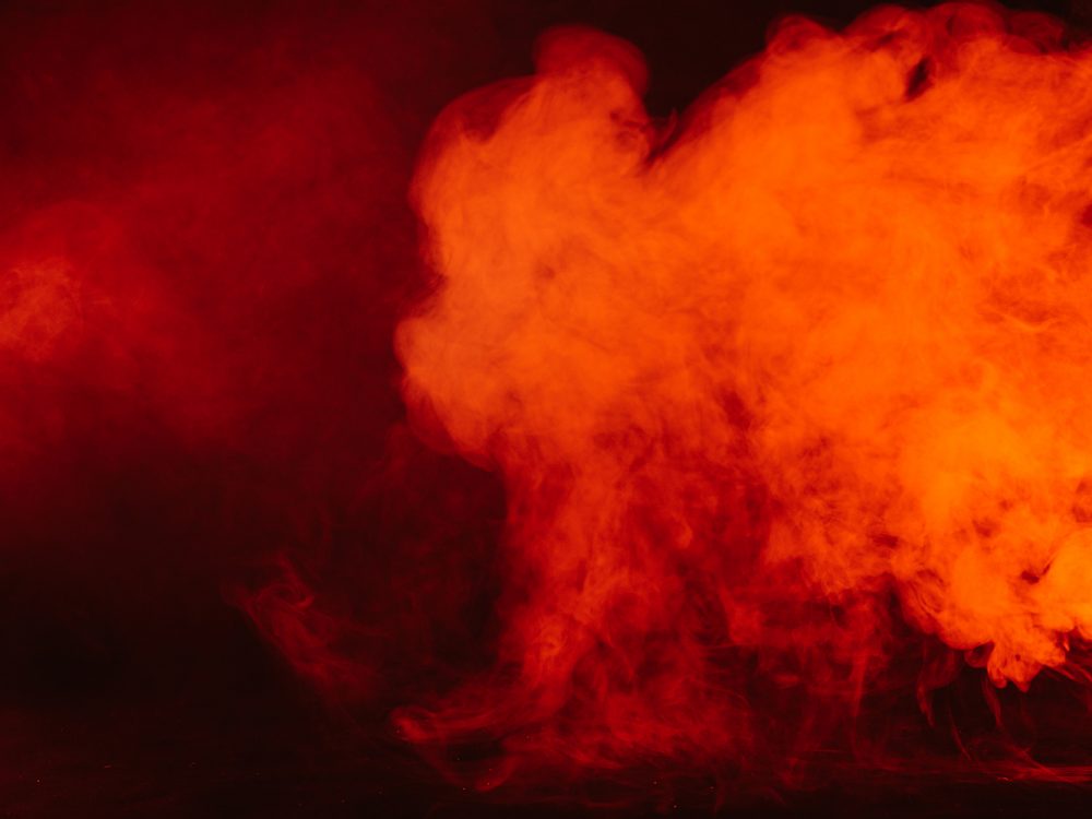 Bright Light in Smoke Background