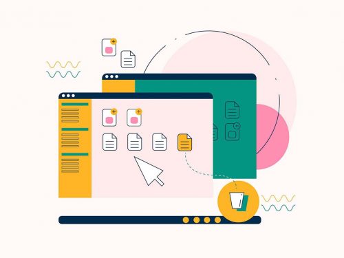 Computer Workspace Illustration