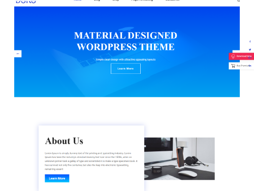 Doko Material Design WordPress Theme