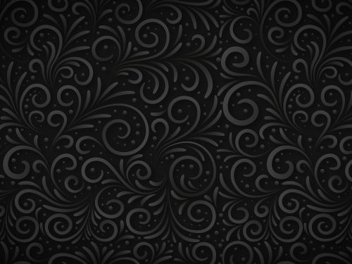 Elegant Black Ornamental Flower Background