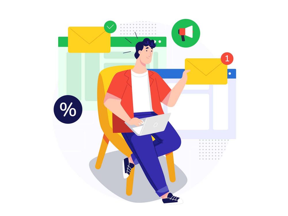 Email Marketing Vector Illustration