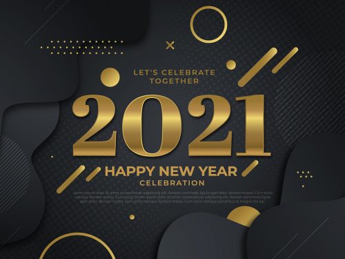 Flat Design New Year 2021 Background