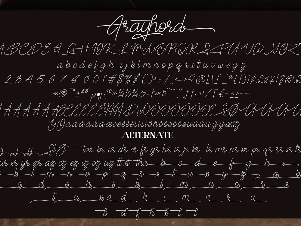 Frayhord Signature Font