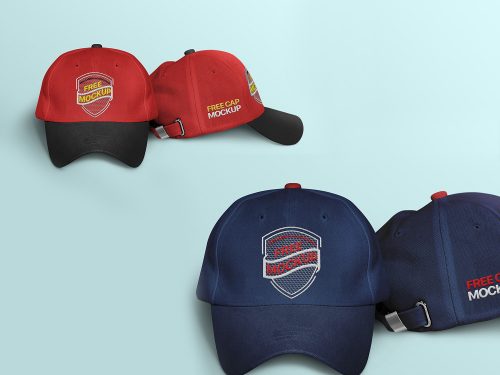 Free Cap Mockup With Embroidery Effect