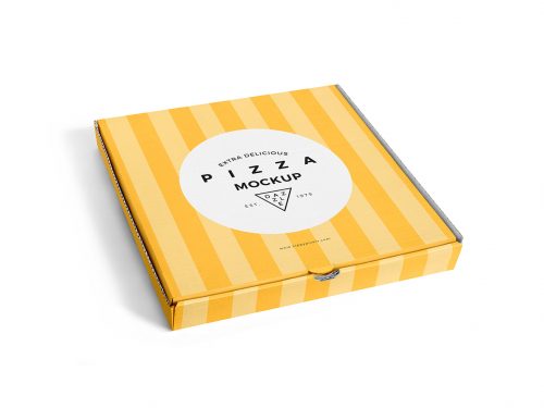 Free Delicious Pizza Box Mockup