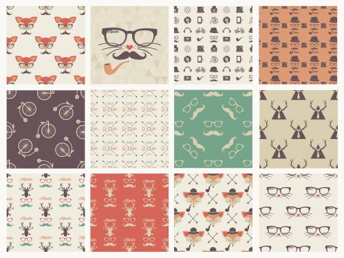 Free Hipster Seamless Patterns