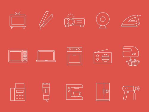 Free Home Appliances Vector Icons