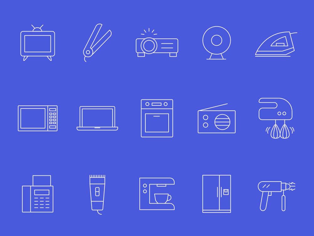 Free Home Appliances Vector Icons