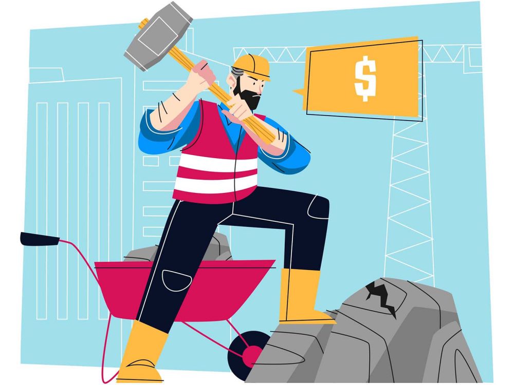 Free Labourer Vector Illustration